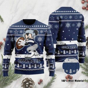 Dallas Cowboys Mickey Mouse Funny Ugly Christmas Sweater