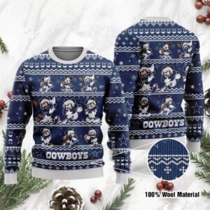Dallas Cowboys Mickey Mouse Holiday Party Ugly Christmas Sweater