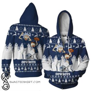 Dallas cowboys rick and morty dance ugly christmas shirt