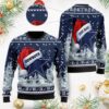 Dallas Cowboys Symbol Wearing Santa Claus Hat Ho Ho Ho Custom Personalized Ugly Christmas Sweater