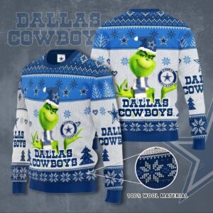 Dallas Cowboys The Grinch Ugly Christmas Sweater