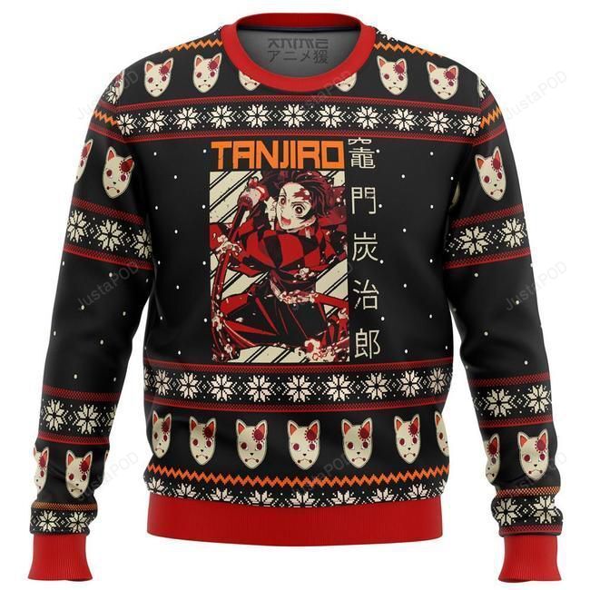 Demon Slayer Tanjiro Ugly Christmas Sweater Demon Slayer Tanjiro Ugly Christmas Sweater