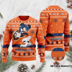 Denver Broncos Mickey Mouse Funny Ugly Christmas Sweater
