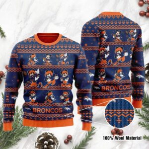 Denver Broncos Mickey Mouse Ugly Christmas Sweater