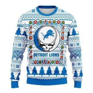 Detroit Lions Grateful Dead For Unisex Ugly Christmas Sweater