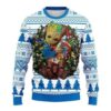 Detroit Lions Groot Hug Ugly Christmas Sweater