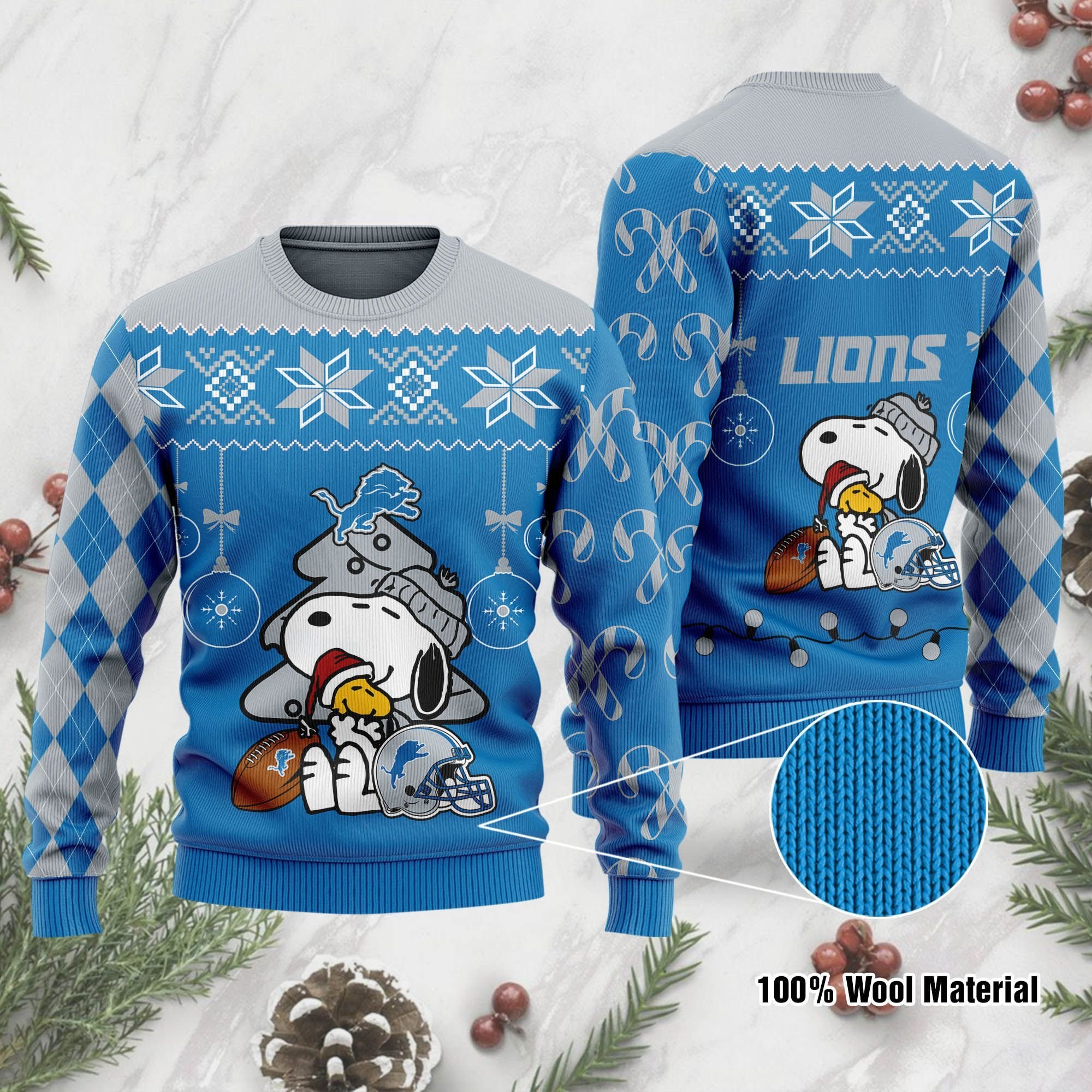 Detroit Lions Snoopy Ugly Christmas Sweater Detroit Lions Snoopy Ugly Christmas Sweater