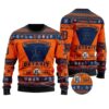 Detroit Tigers Football Team Logo Custom Name Personalized Ugly Christmas Sweater