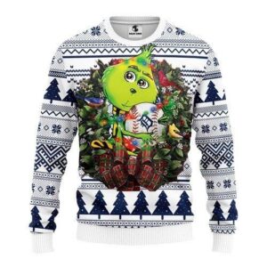 Detroit Tigers Grinch Hug Ugly Christmas Sweater