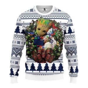 Detroit Tigers Groot Hug For Unisex Ugly Christmas Sweater