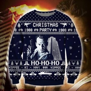 Die Hard KNITTING PATTERN 3D PRINT UGLY CHRISTMAS SWEATER