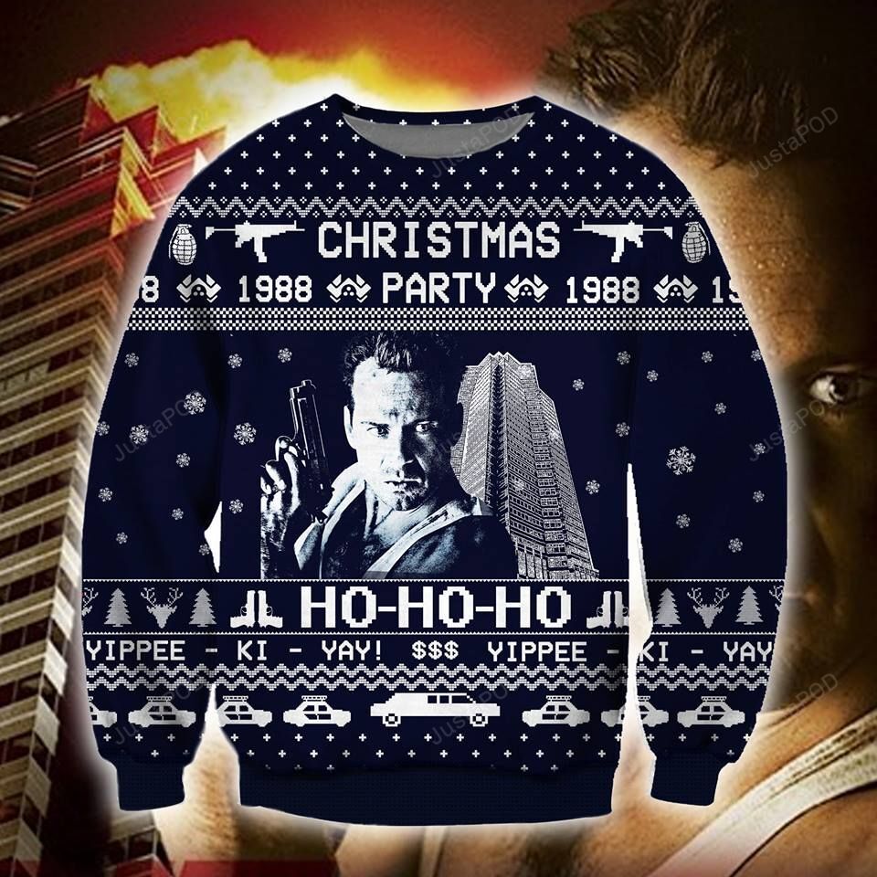 Die Hard KNITTING PATTERN 3D PRINT UGLY CHRISTMAS SWEATER Die Hard KNITTING PATTERN 3D PRINT UGLY CHRISTMAS SWEATER