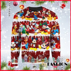 Disney Mickey Mouse Donald Duck Ugly Christmas Sweater