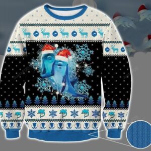 Dolphin Snowflake Ugly Christmas Sweater