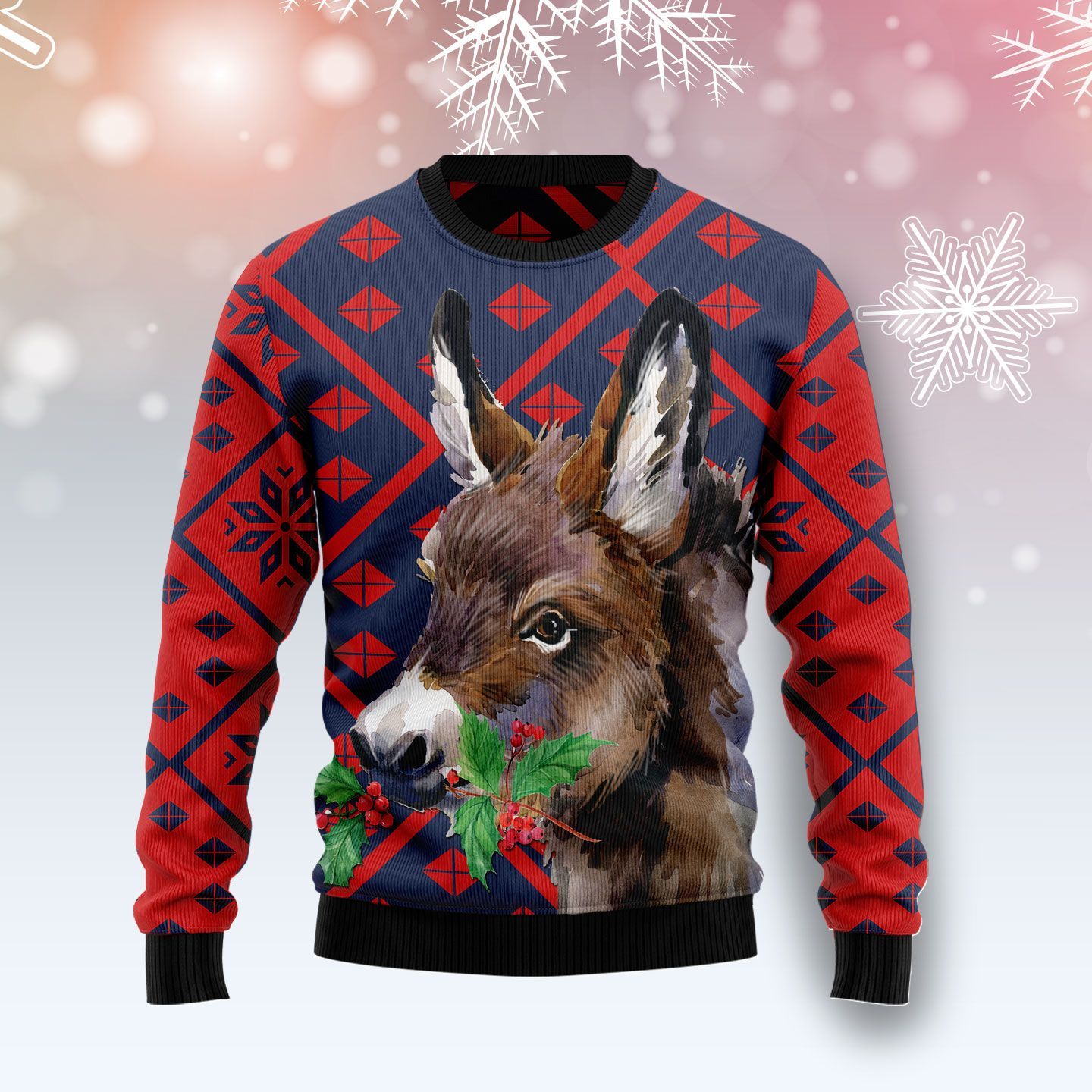 Donkey Christmas Ugly Christmas Sweater Donkey Christmas Ugly Christmas Sweater