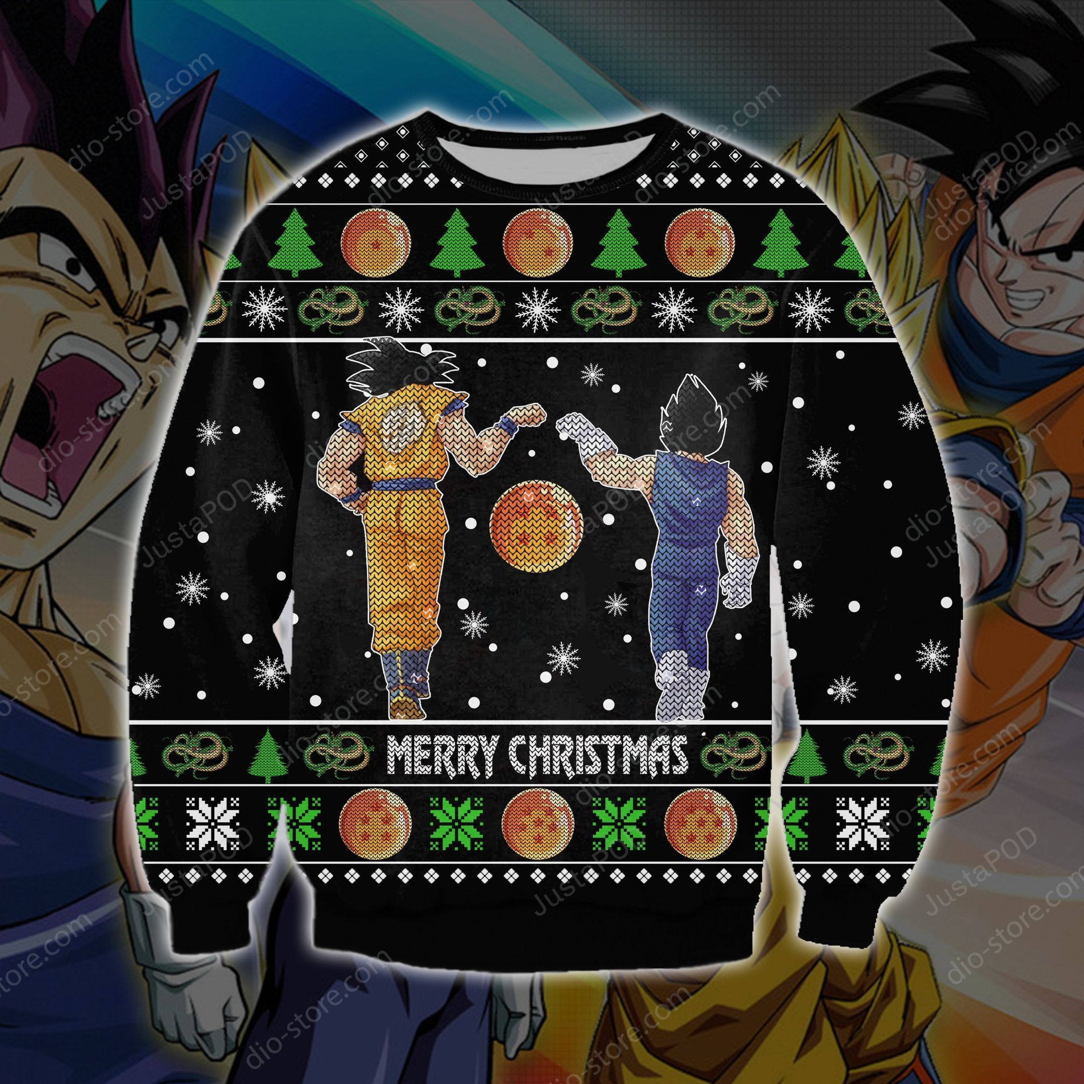 Dragon Ball 3d Print Ugly Sweater Dragon Ball 3d Print Ugly Sweater