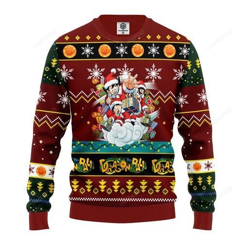 Dragon Ball Christmas For Anime Lovers Ugly Christmas Sweater Dragon Ball Christmas For Anime Lovers Ugly Christmas Sweater
