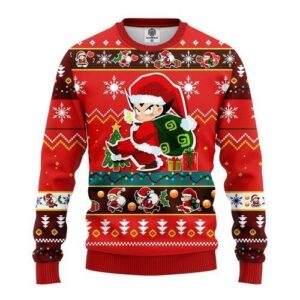 Dragon Ball Red Anime Ugly Christmas Sweater