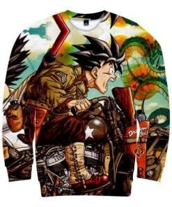 Dragon Ball Son Goku Riding Ugly Christmas Sweater