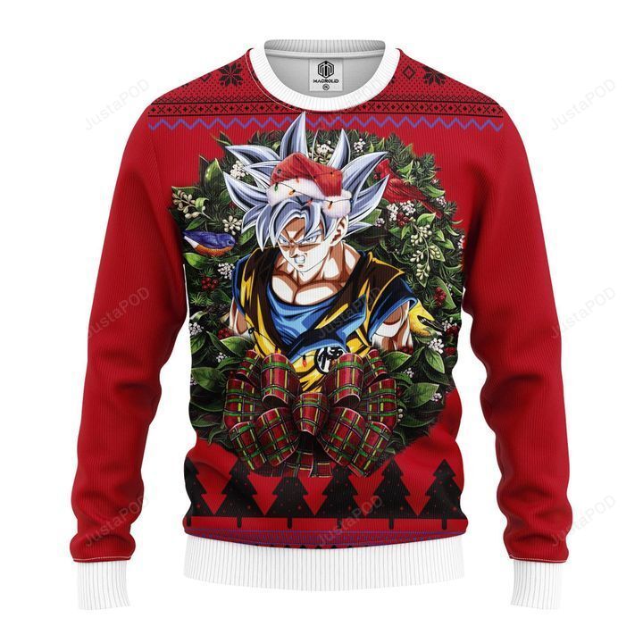 Dragon Ball Super Movie Goku Ultra Instinct Noel Mc Ugly Sweater Dragon Ball Super Movie Goku Ultra Instinct Noel Mc Ugly Sweater