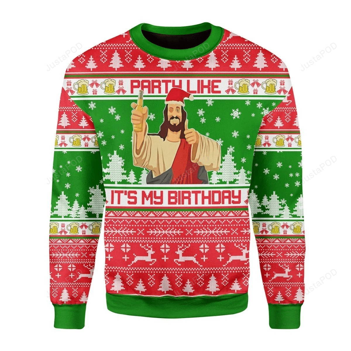Drink Like It’s My Birthday Jesus Ugly Christmas Sweater Drink Like It’s My Birthday Jesus Ugly Christmas Sweater