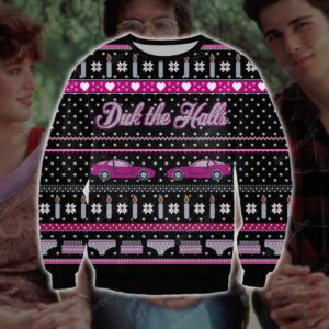 Drink The Halls Knitting Pattern 3D Print Ugly Sweater Hoodie All Over Printed CINT10476