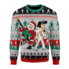 Elvis Presley With Santa Claus Team Up Ugly Christmas Sweater