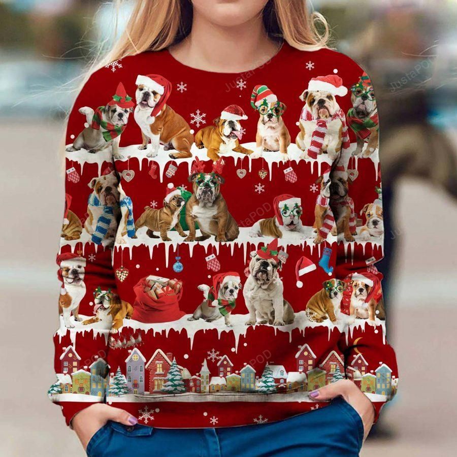 English Bulldog Christmas Ugly Christmas Sweater English Bulldog Christmas Ugly Christmas Sweater