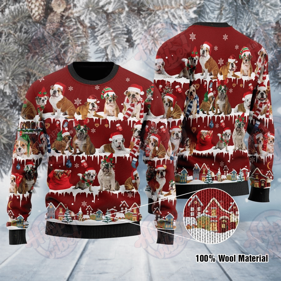 English Bulldog Ugly Christmas Sweater English Bulldog Ugly Christmas Sweater