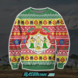 Ethiopia 3D Print Knitting Pattern Ugly Christmas Sweater