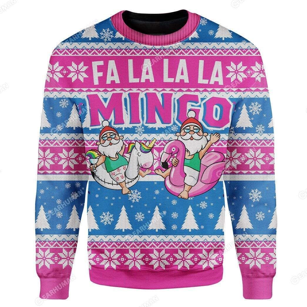 Fa La La La Mingo Santa For Unisex Ugly Christmas Sweater Fa La La La Mingo Santa For Unisex Ugly Christmas Sweater