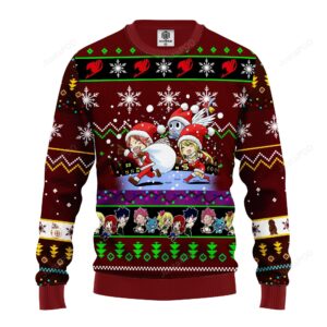 Fairy Tail Anime Christmas Sweater Brown