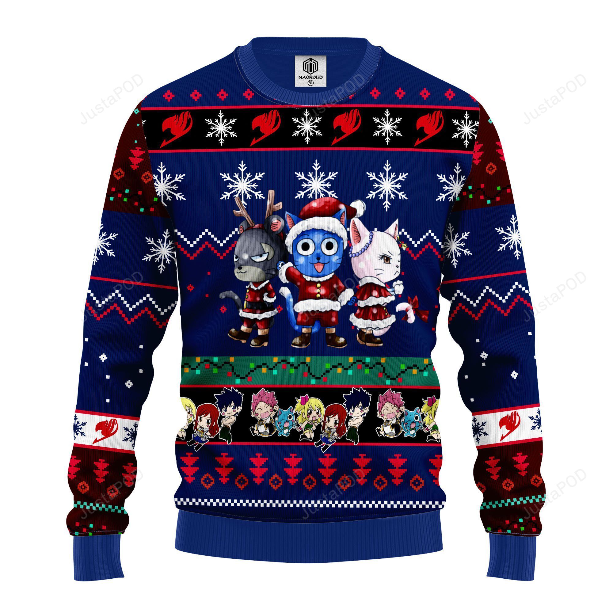 Fairy Tail Anime Ugly Christmas Sweater Fairy Tail Anime Ugly Christmas Sweater