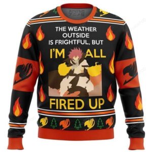 Fairy Tail Natsu All Fired Up Ugly Christmas Sweater