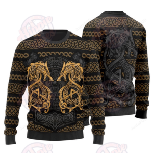 Fenrir The Nordic Monster Wolf Ugly Christmas Sweater