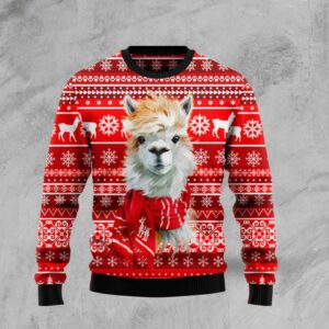 Festive Llama Xmas HZ92307 Ugly Christmas Sweater unisex womens & mens