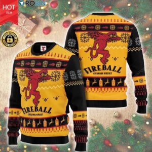Fireball Cinnamon Whisky Ugly Christmas Sweater