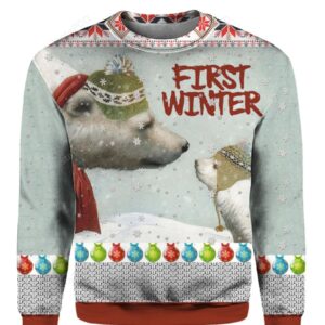 First Winter Polar Bears Ugly Christmas Sweater