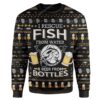Fish And Beer I Rescue Fish From Water And Beer From Bottles For Unisex Ugly Christmas Sweater