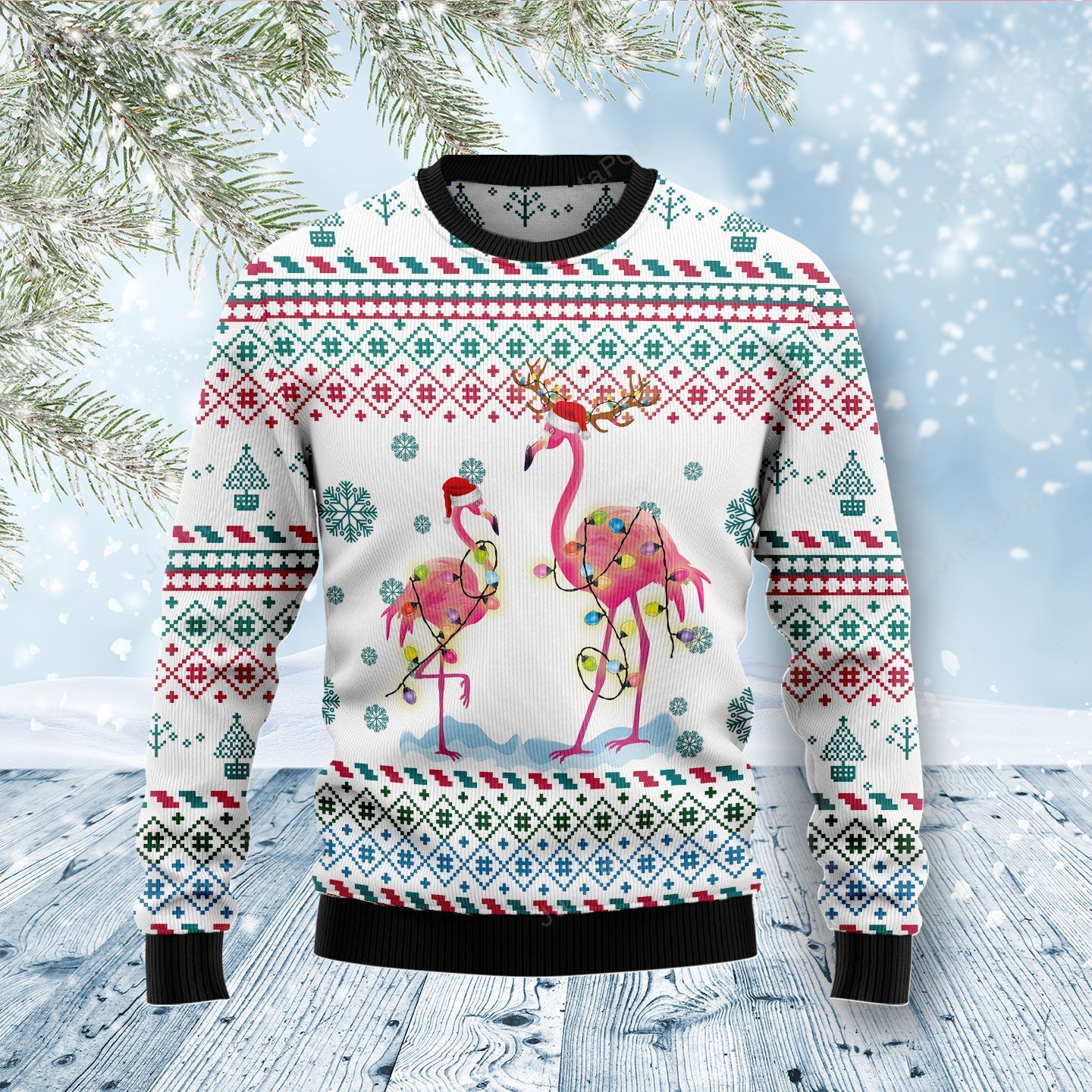 Flamingo Christmas Reunion Ugly Christmas Sweater Flamingo Christmas Reunion Ugly Christmas Sweater