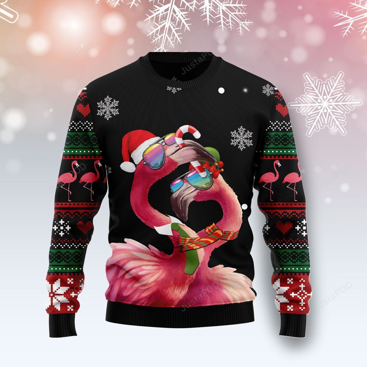 Flamingo Couple Ugly Christmas Sweater Flamingo Couple Ugly Christmas Sweater