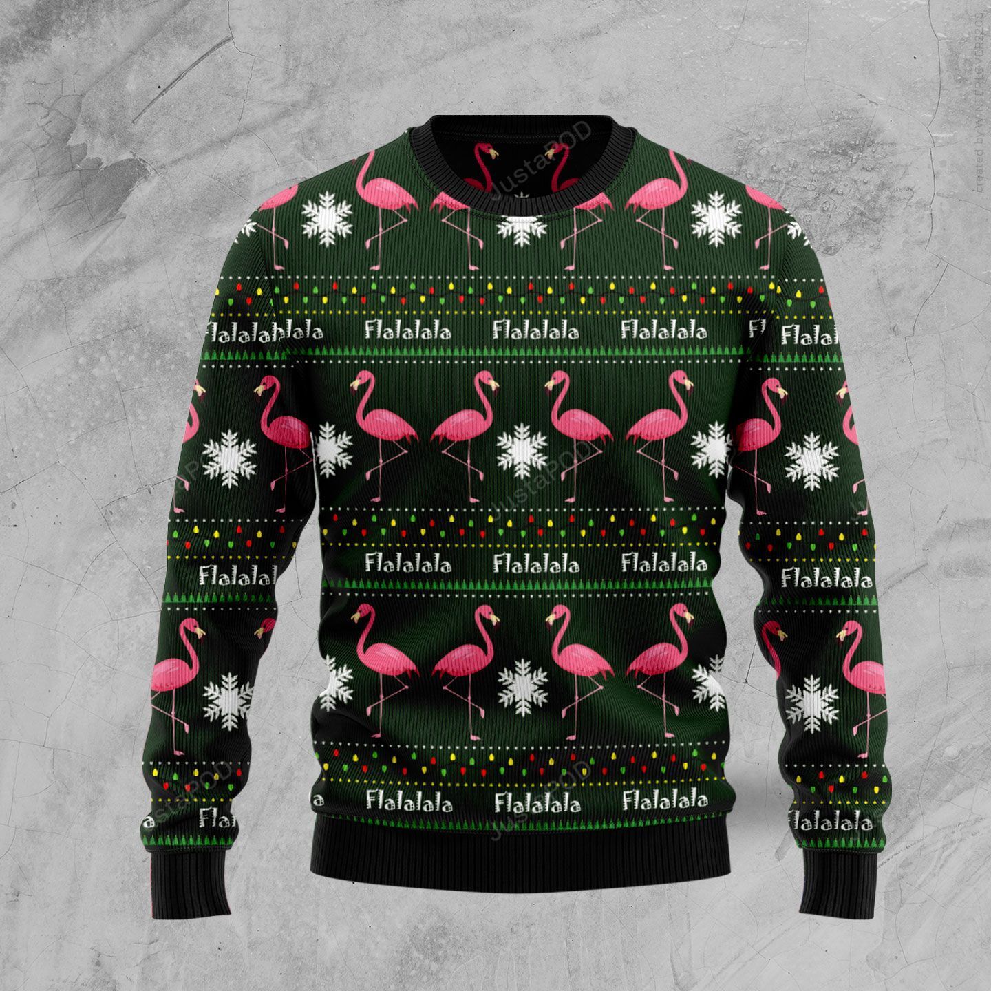 Flamingo Flalala Ugly Christmas Sweater Flamingo Flalala Ugly Christmas Sweater
