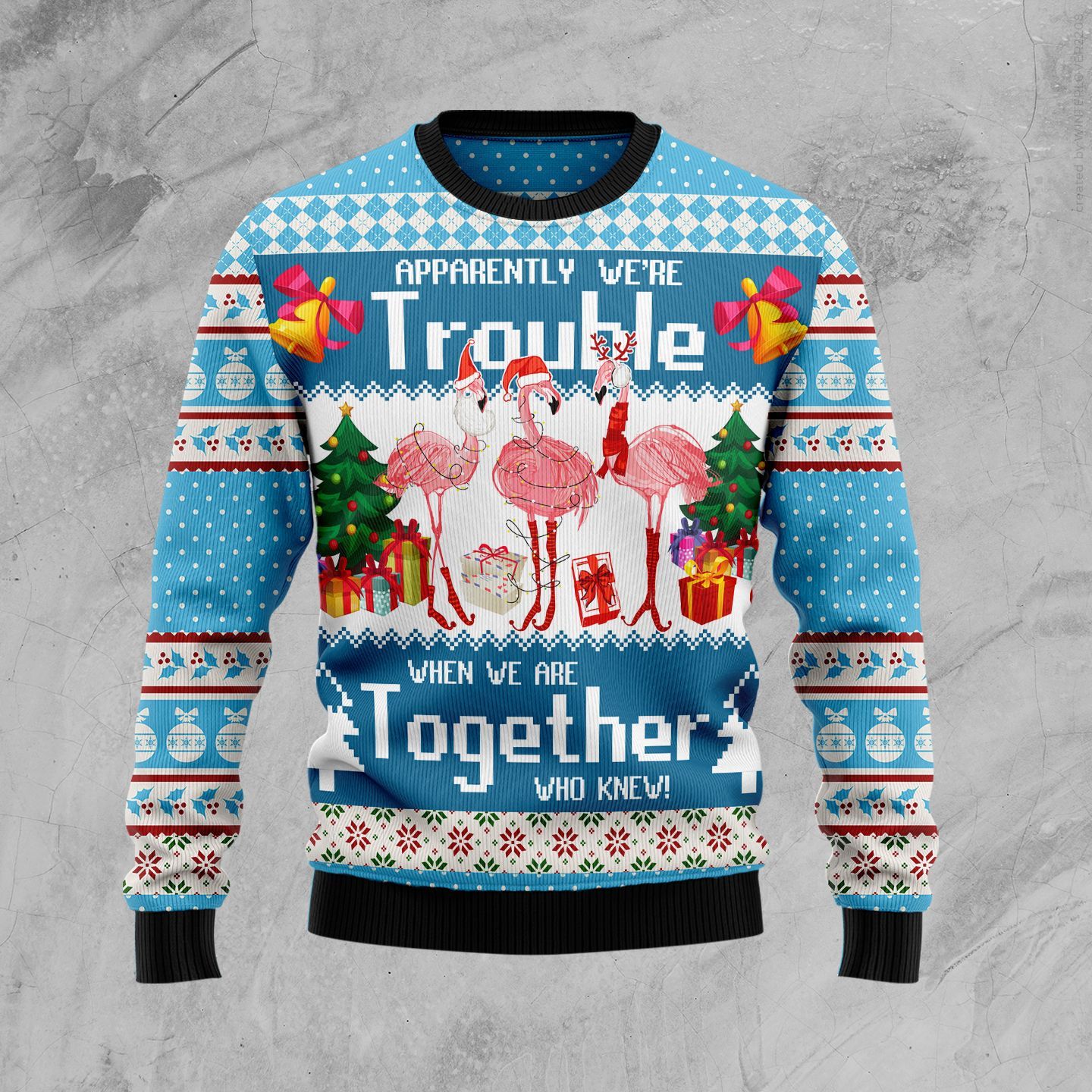 Flamingo Together Ugly Christmas Sweater Flamingo Together Ugly Christmas Sweater