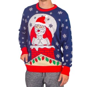 Flappy Santa Animated Hat For Unisex Ugly Christmas Sweater