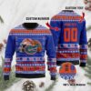 Florida Gators Custom Name & Number Personalized Ugly Christmas Sweater