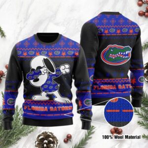 Florida Gators Snoopy Dabbing Holiday Party Ugly Christmas Sweater