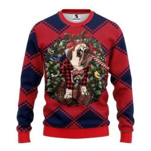 Florida Panthers Pug Dog For Unisex Ugly Christmas Sweater