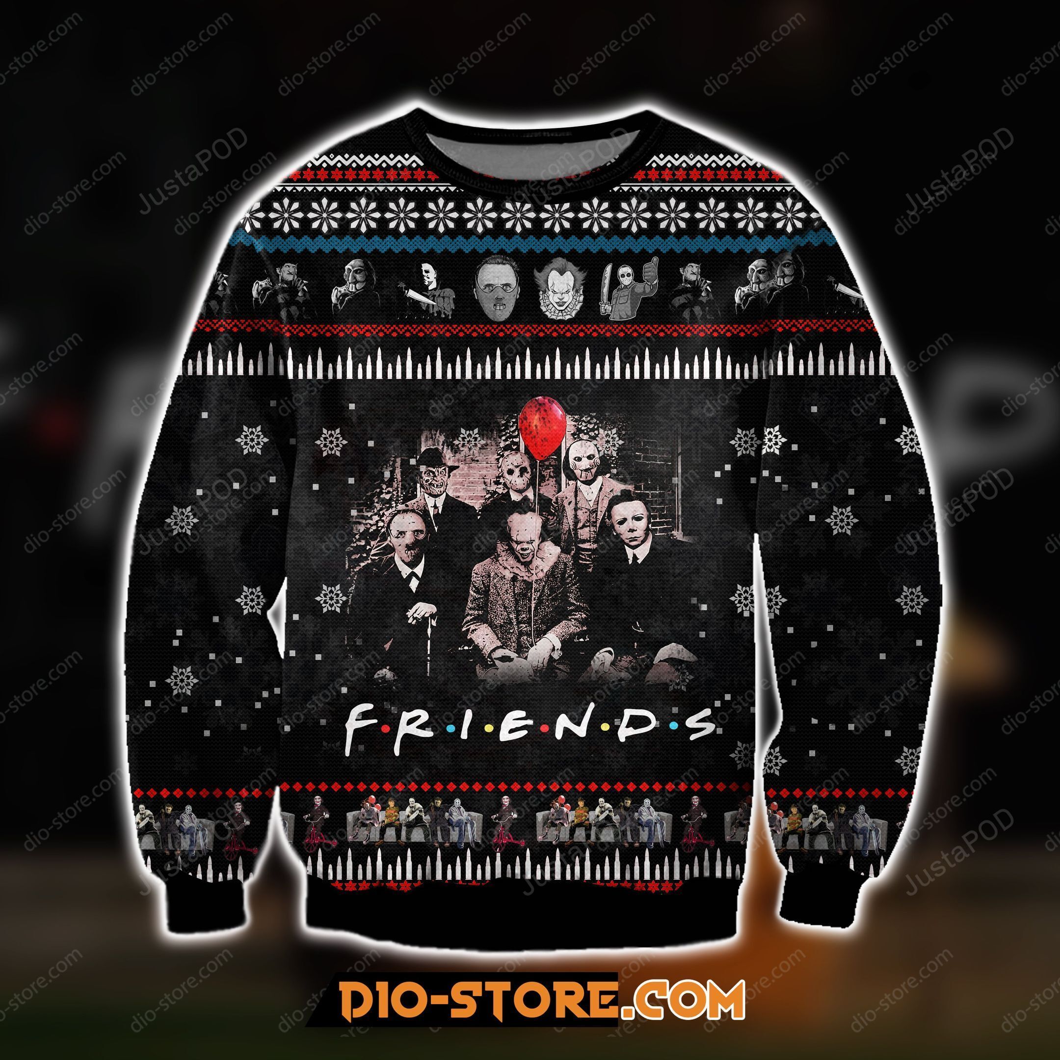 Friends Movie With Horror Characters Ugly Sweater Friends Movie With Horror Characters Ugly Sweater