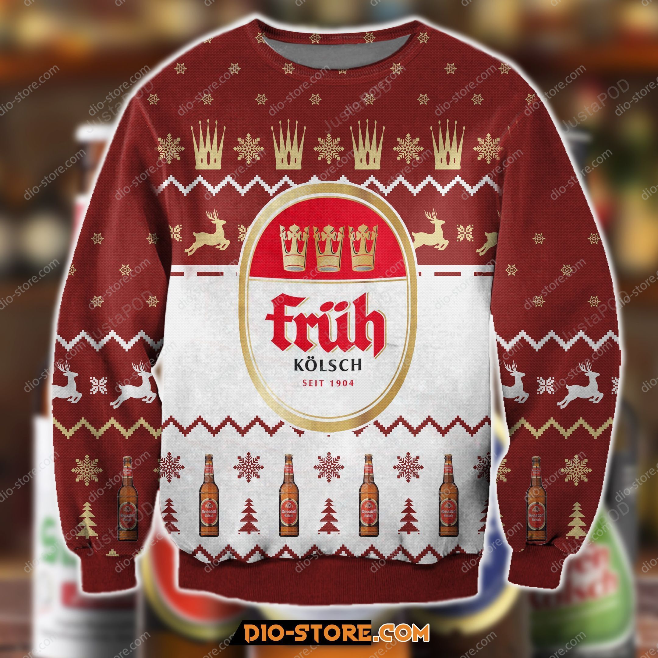 Fruh Kolsch Beer Ugly Christmas Sweater Fruh Kolsch Beer Ugly Christmas Sweater