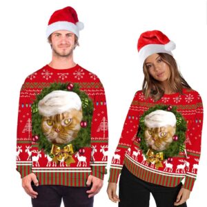 Funny Cat Ugly Christmas Sweater